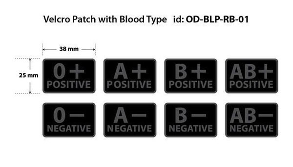 Emblem PVC Blood Type Helikon-Tex Set Of 2 Pieces Khaki (OD-BLP-RB-13)