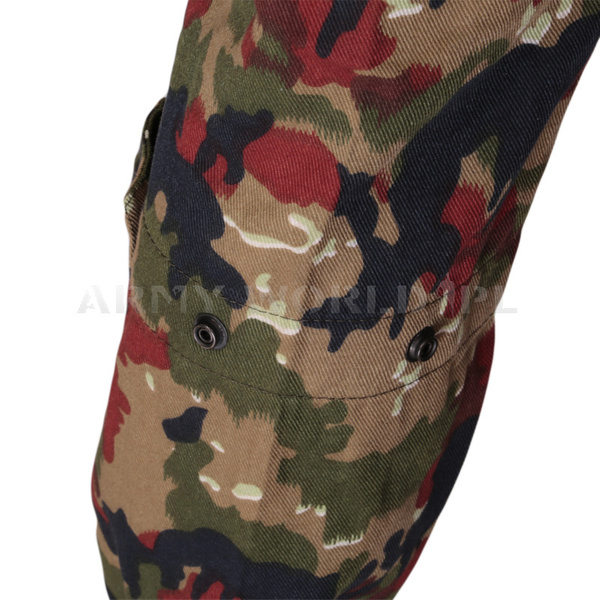 Spodnie Wojskowe Szwajcarskie Z Szelkami M70 Alpentarn Oryginał Demobil BDB