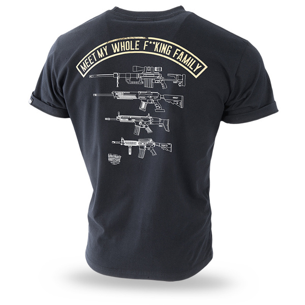 T-shirt Fucking Family Doberman's Aggressive Czarny (TS306A)