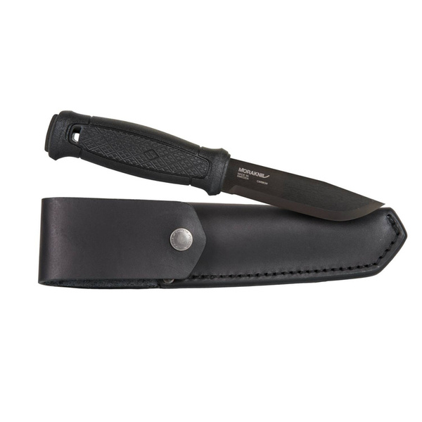 Garberg Knife Black C Leather Steath Morakniv® Carbon Steel Black
