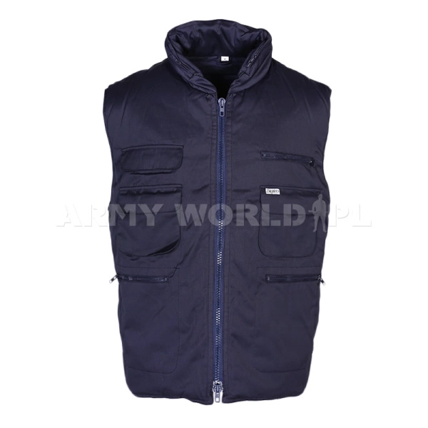 Bezrękawnik Vest Ziegler's Z Kieszeniami Granatowy Używany BDB