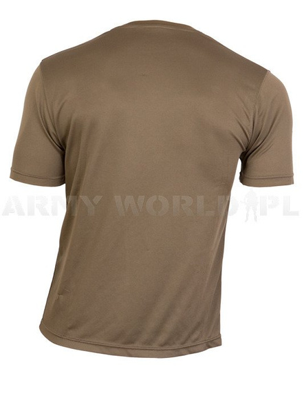 T-shirt Termoaktywny Coolmax Z Naszywką Brązowy Oryginał Demobil