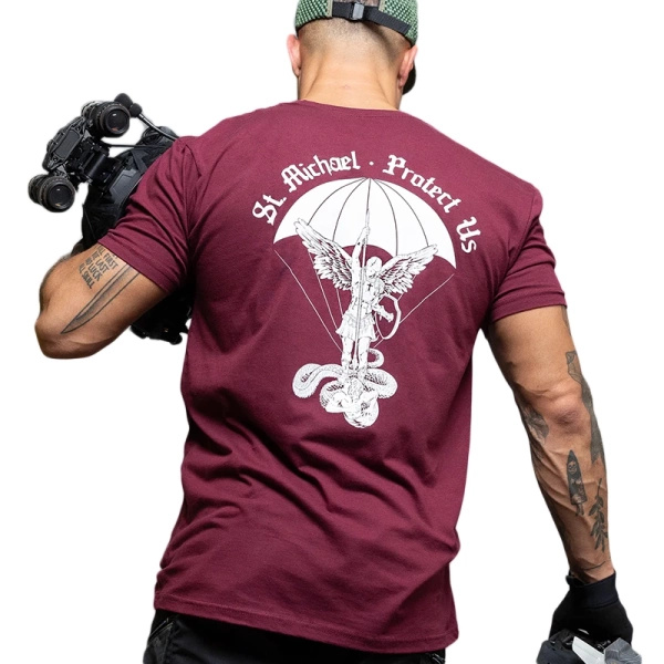 T-Shirt St. Michael Brothers In Arms Bordeaux