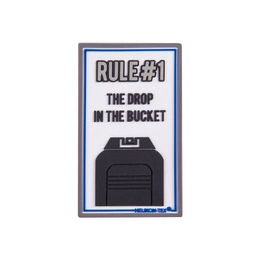 Emblemat "Rule#1" - PVC - Helikon-Tex - Biały (OD-RL1-RB-20)