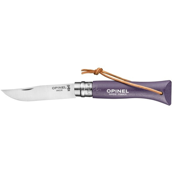 Nóż Składany OPINEL INOX Colorama N°6 Rzemień Violet (002204)