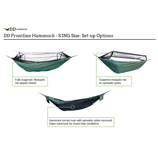 Hamak Frontline KING Size DD Hammocks Olive Green