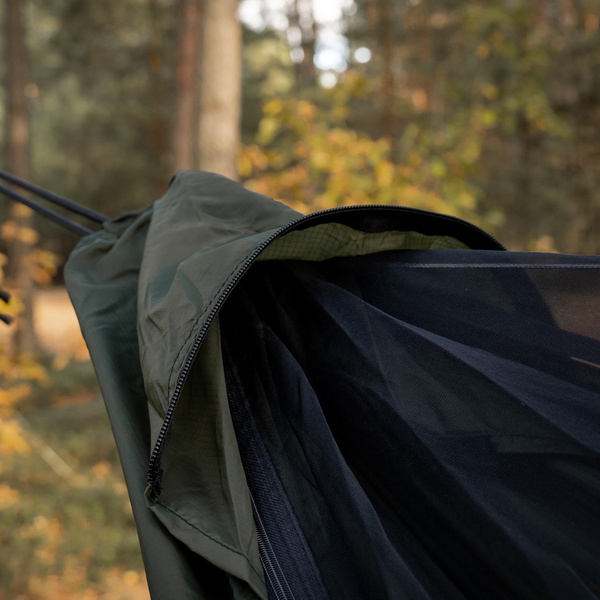 Hamak Lekki Turystyczny Ważka V2 + Moskitiera Pocket TigerWood Green