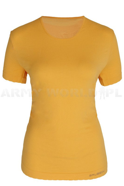 Koszulka Damska Z Krótkim Rękawem Comfort Cotton Brubeck Żółta (SS00970)