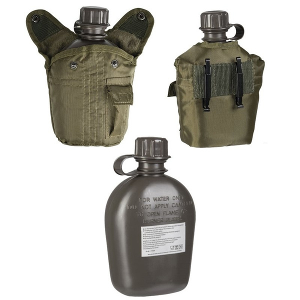 Canteen with Case Oliv 1 Liter Mil-tec New