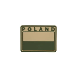 Emblemat PVC Flaga Polski  Khaki / Olive POLAND Helikon-Tex (OD-FP4-RB-13)