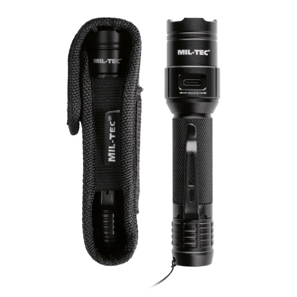 Latarka Taktyczna Mini Recharge 450 lm Mil-Tec Czarna (15154100)