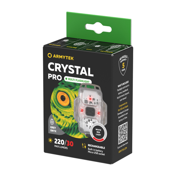Latarka Multifunkcyjna Armytek Crystal Pro White/Red Grey (F07101G)