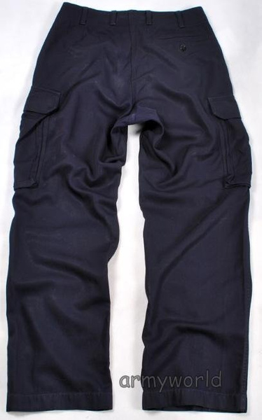 German Bundeswehr Fire Retardant Military Trousers Navy Blue Original Used II Quality - Set Of 10 Pieces