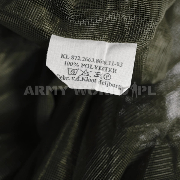 Moskitiera Nad Łóżko Wojskowa Holenderska Kloot Meijburg Olive Oryginał Nowy