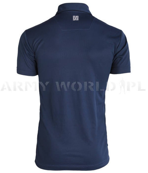 Man's Polo Shirt Short Sleeves Coolmax Navy Blue Original New