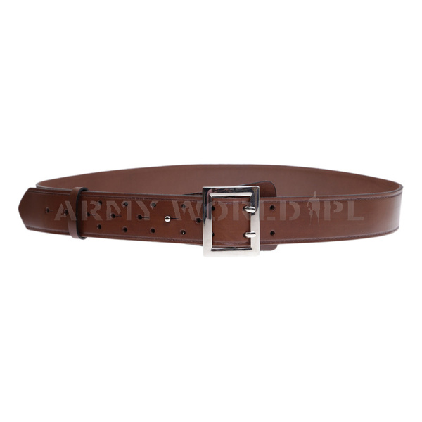 Officer Leather Belt M&M Leder Brown