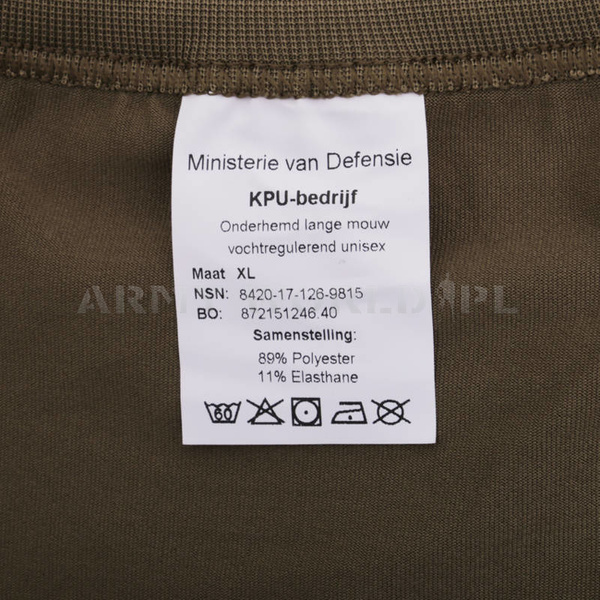 Podkoszulek Termoaktywny KPU Holenderski Olive Oryginał Nowy