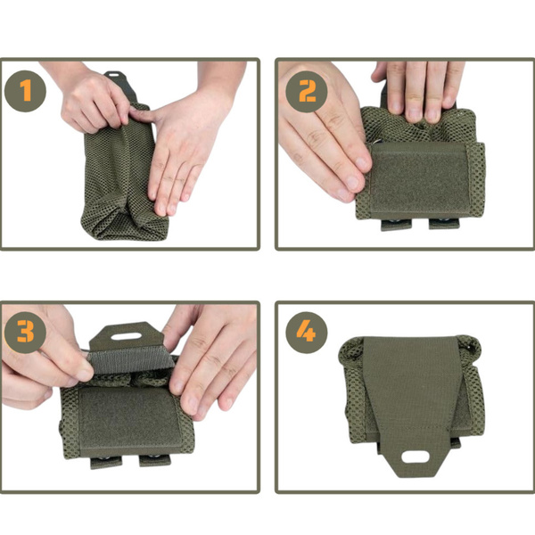 Foldable Mesh Dump Pouch JB Tacticals Olive (JB-BAG-0008-GRN)
