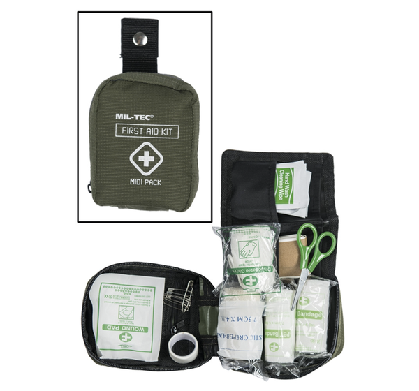 Apteczka Z Wyposażeniem First Aid Kit MIDI Mil-tec Olive (16025900)