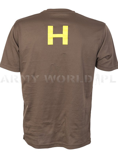 T-shirt Termoaktywny Coolmax Z Naklejka REME Brąz Oryginał Demobil DB