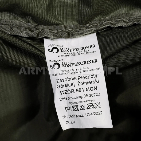 Zasobnik Piechoty Górskiej 991/MON Olive Green Oryginał Demobil BDB
