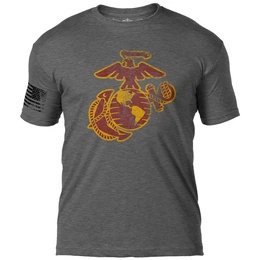 T-shirt USMC EGA 'Distressed' 7.62 Design Heather Graphite