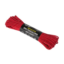 Paracord 550 Reflective (50ft) Atwood Rope MFG Red (CD-PR5-NL-25)