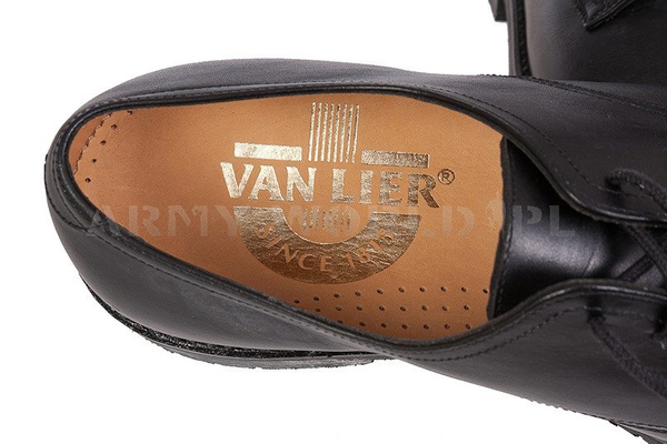 Leather Gala Shoes VAN LIER Black Original New