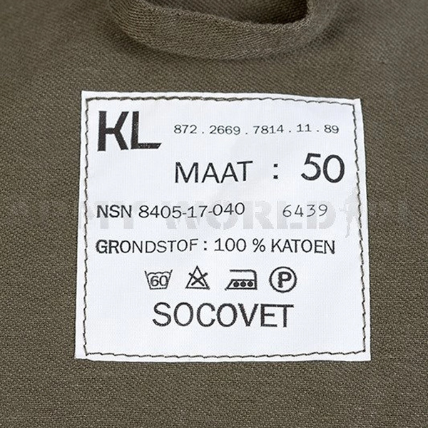 Kombinezon Wojskowy Holenderski Bawełniany Olive Demobil II Gatunek 