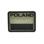 Emblemat Flaga Polski Gaszona POLAND Olive 52 x 42 mm