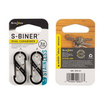 Set Of Two Carabiners Nite Ize S-Biner #1 Black (SB1-2PK-01)