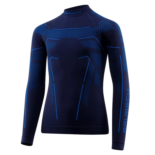 Bluza Termoaktywna Junior Thermo Brubeck Granatowo / Niebieska (LS1612J)