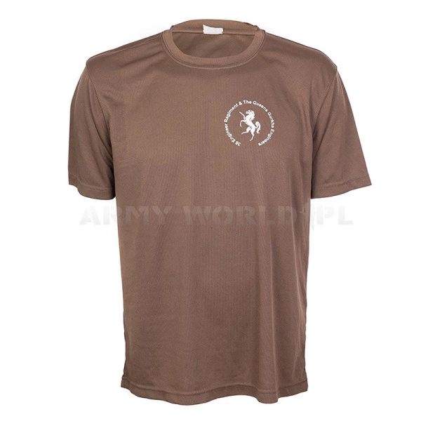 Thermoactive T-shirt Coolmax With Print Brown Original Used