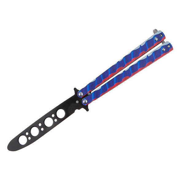 Nóż Motylek Treningowy N500T BSH Niebieski