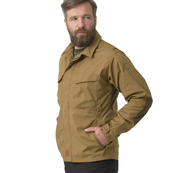 Shirt WOODSMAN Long Sleeve Helikon-Tex Coyote / Taiga Green (KO-WDN-DC-1109A)