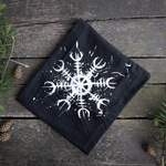 T-Shirt Tarcza Algiz Rune TigerWood Czarny