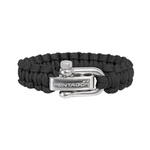 Paracord Survival Bracelet Pentagon 2. Black New