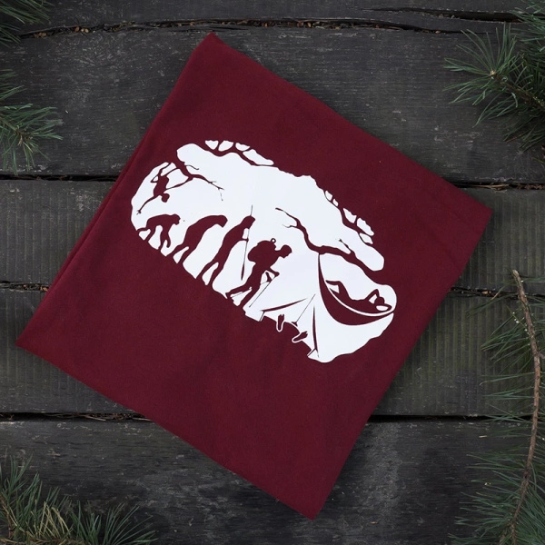 T-Shirt Bushcraft Evolution TigerWood Bordowa