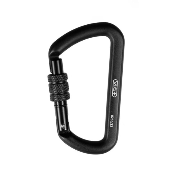 Karabinek Gear Zakręcany VI.6+ Czarny