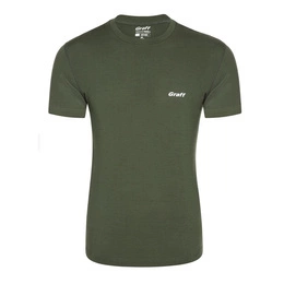 Koszulka Krótki Rękaw Graff Merino Warm Olive (918)