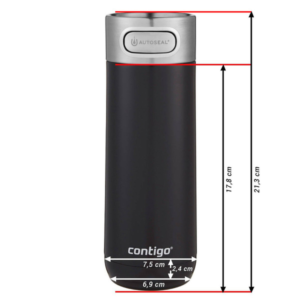 Kubek Termiczny Luxe Autoseal 470 ml Contigo Stalowy (2115522)