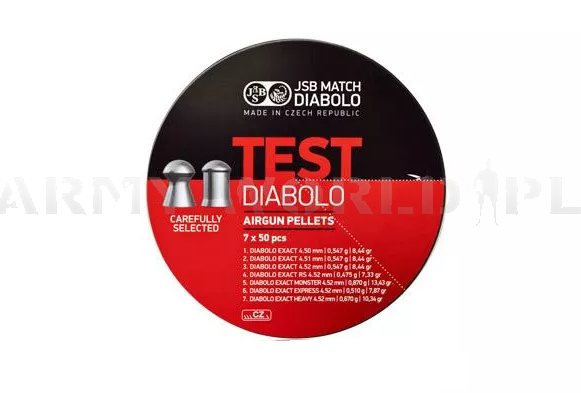 Śrut JSB Test Diabolo 4.5 mm .177 cal. 350 szt.