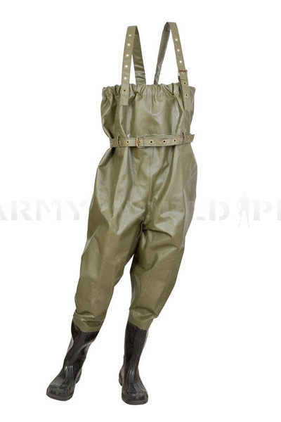 Rubber Waders Rainproof  Hevea / Limex Bundeswehr Original Used