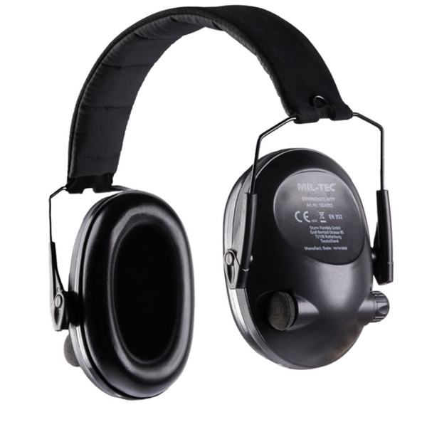 Ochronniki Słuchu Aktywne/ Wygłuszające Mil-tec Czarne (16243002)