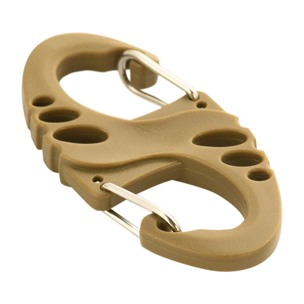 Karabinek Dwustronny Plastikowy Typu S-Hook M-Tac Coyote (MTC-SHKCRBNR-COY)