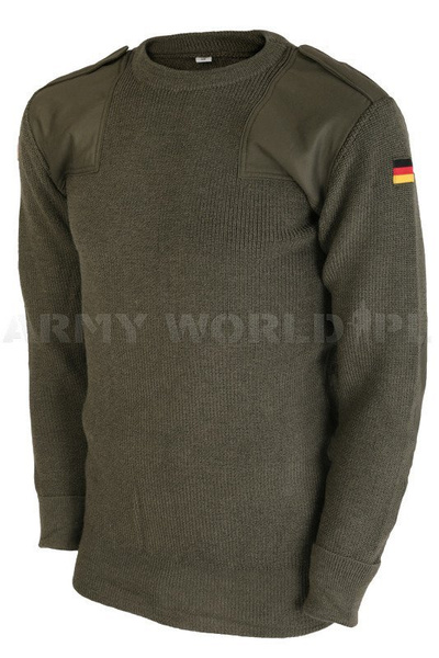 Military Sweater Bundeswehr Oliv Woolen Genuine New