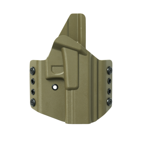 Kabura G17 OWB ZERO CANT NO LIGHT HOLSTER Full Kydex do Glock 17 Direct Action Flat Dark Earth (HP-OGTR-KDX-FDE)