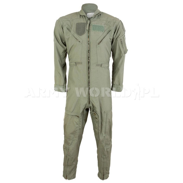 Kombinezon Pilota Wojskowy Trudnopalny Nomex US ARMY CWU-27/P Olive Oryginał  Demobil BDB