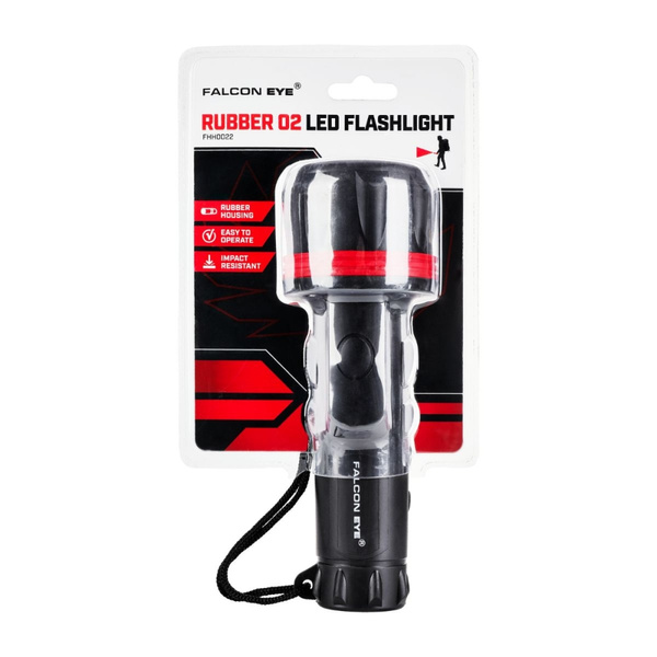 Latarka Ręczna Rubber Led 02 LED Falcon Eye (FHH0022)