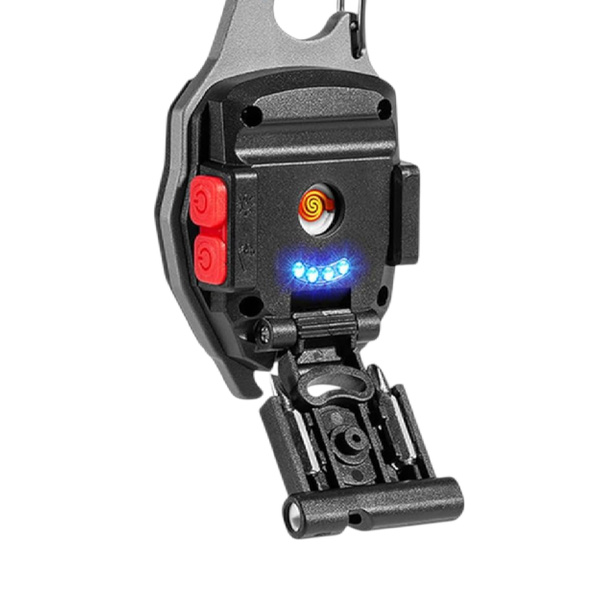 Lampka EDC COB z Pojedynczym Karabińczykiem 8w1 JB Tacticals Czarna